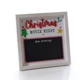 Christmas movie night blackboard